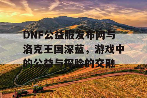 DNF公益服发布网与洛克王国深蓝，游戏中的公益与探险的交融