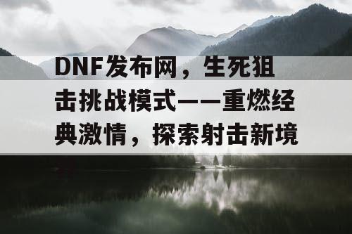 DNF发布网，生死狙击挑战模式——重燃经典激情，探索射击新境界