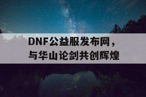 DNF公益服发布网，与华山论剑共创辉煌