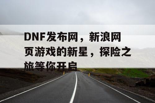 DNF发布网，新浪网页游戏的新星，探险之旅等你开启